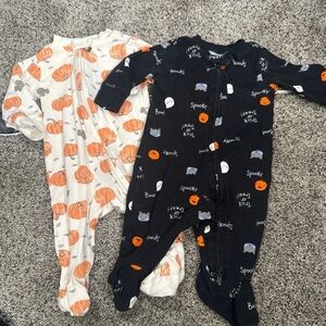 Carter's Cream and Black Halloween Footies